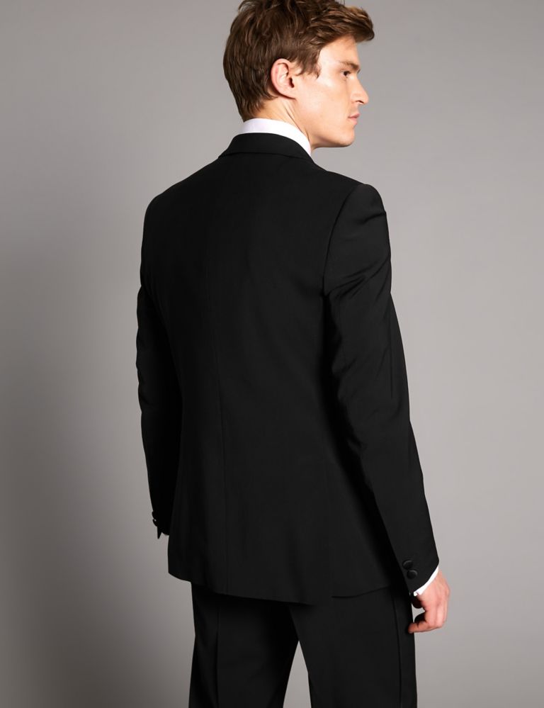 Black Tailored Fit Wool Rich Jacket 5 of 9