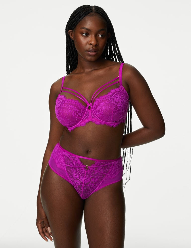 Blanca Lace High Waisted Brazilian Knickers Boutique M S