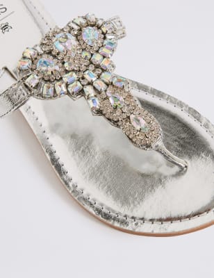 blinged out flip flops