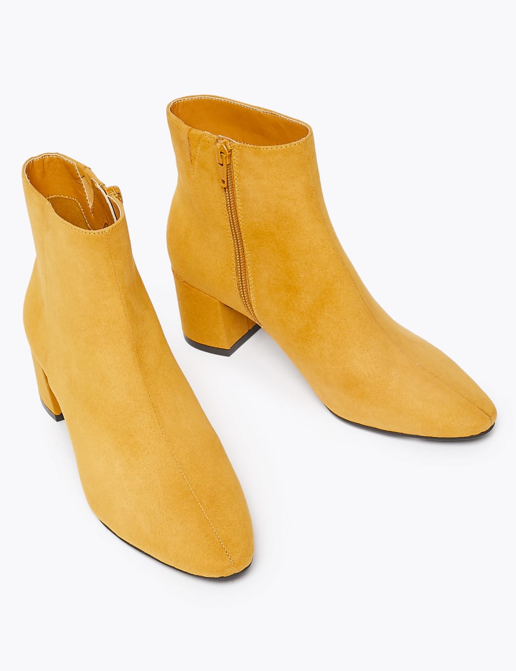 Block Heel Almond Toe Ankle Boots 3 of 5