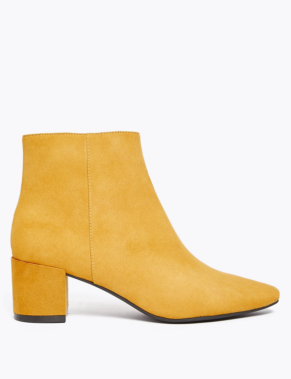 Block Heel Almond Toe Ankle Boots 1 of 5