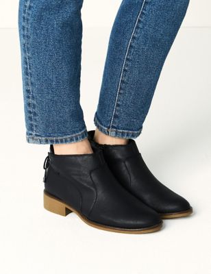 marks and spencer red ankle boots