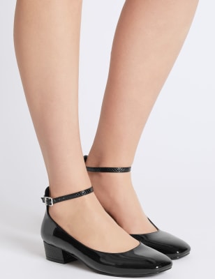 Block heel shoes clearance with ankle strap