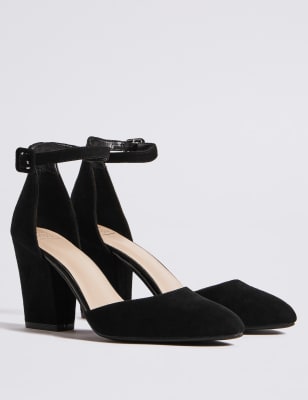 Black strap outlet court shoes