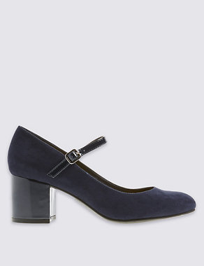 Block Heel Buckle Court Shoes with Insolia® Image 2 of 6