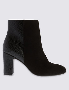 Block Heel Clean Ankle Boots with Insolia® Image 2 of 6