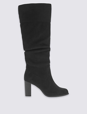 Block Heel Knee High Boots with Insolia® Image 2 of 6