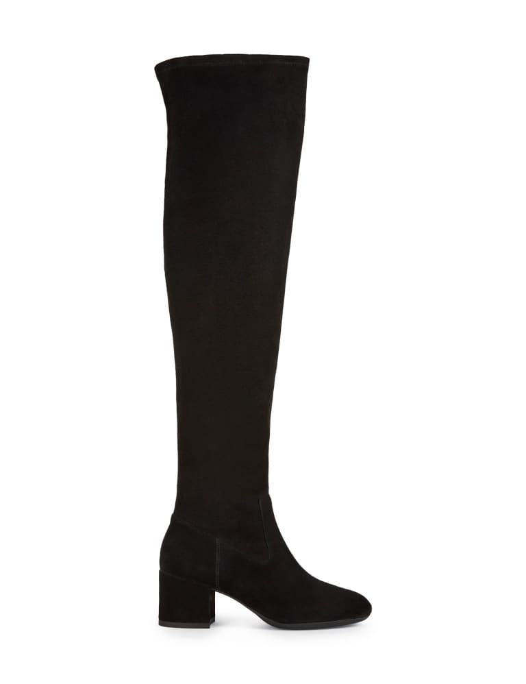 Block heel over cheap the knee boot