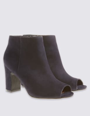 Grey peep 2024 toe ankle boots