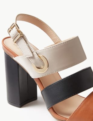 Block heel slingback sandals sale