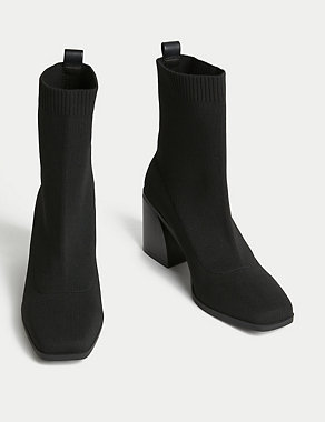 Block Heel Sock Boots | M&S Collection | M&S