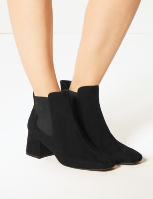 Square toe cheap chelsea boots womens