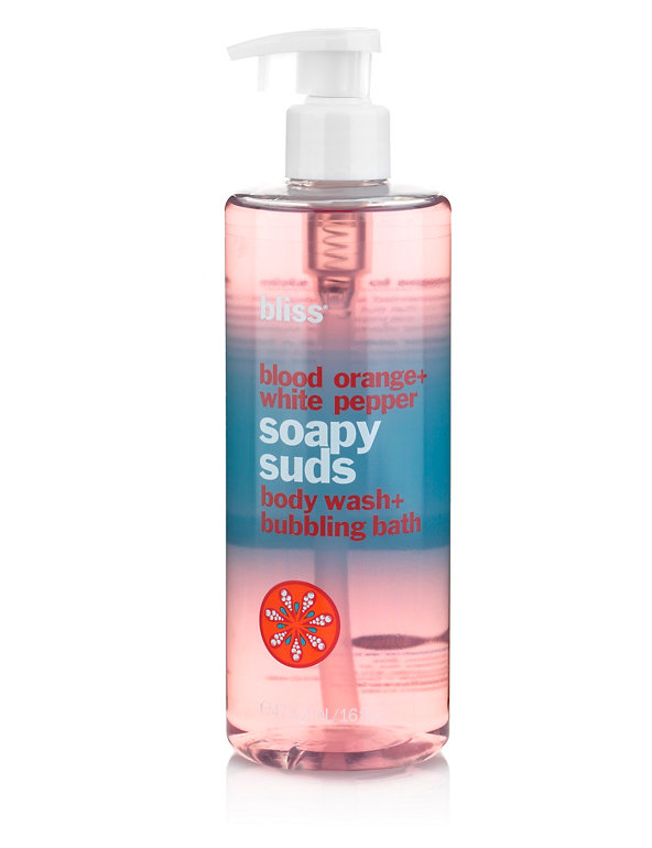 Blood Orange+White Pepper Soapy Suds Body Wash & Bubbling Bath 470ml Image 1 of 1