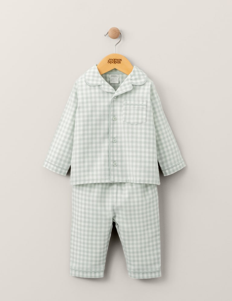 Blue Check Woven Pyjamas (6 Mths-2 Yrs) 4 of 4