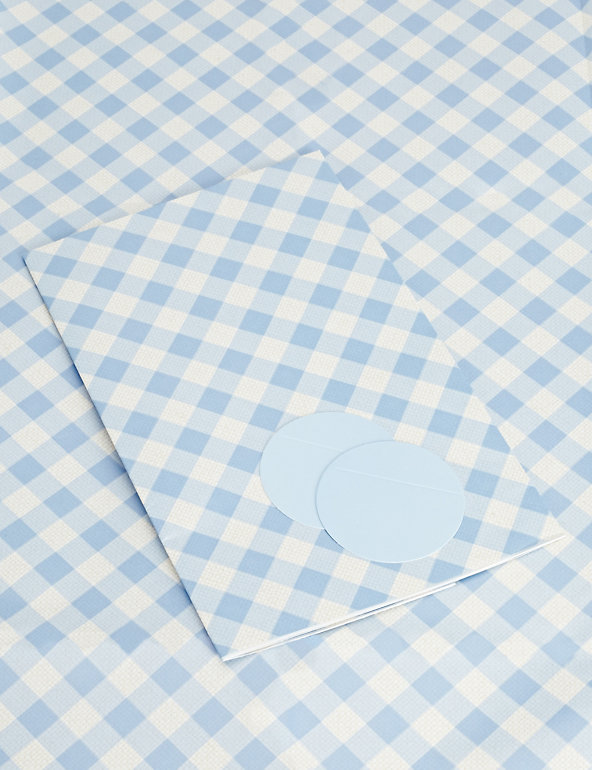 Blue Gingham Sheet Wrapping Paper Image 1 of 1