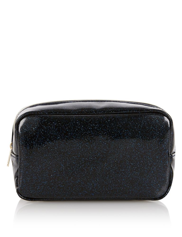 Blue Glitter Makeup Bag 1 of 2