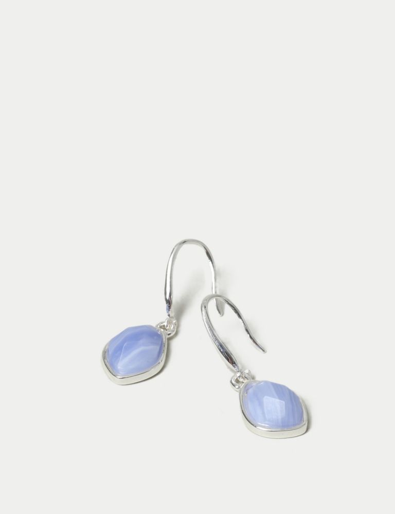 Blue Lace Agate Drop Earrings 3 of 3