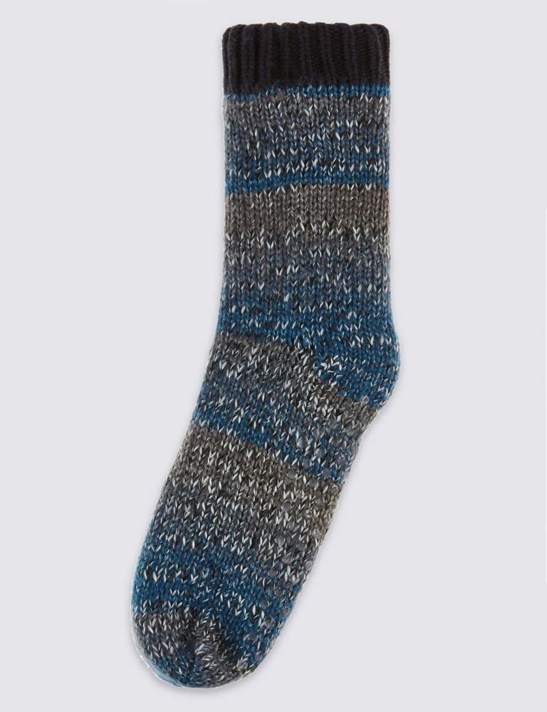 Blue Ombre Print Slipper Socks 1 of 1