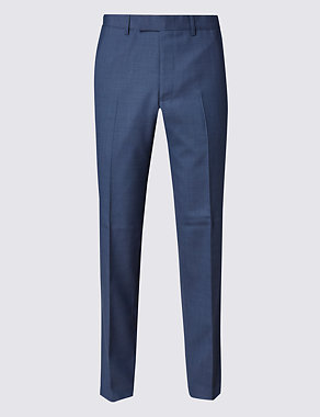 Blue Slim Fit Trousers Image 2 of 3