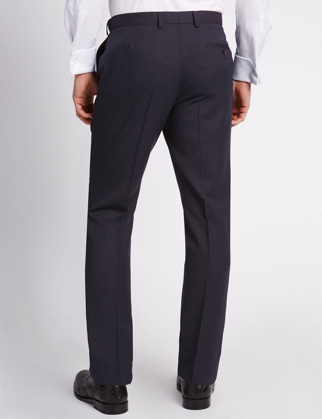 Blue Slim Fit Trousers 2 of 3
