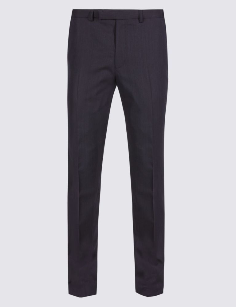 Blue Slim Fit Trousers 2 of 3