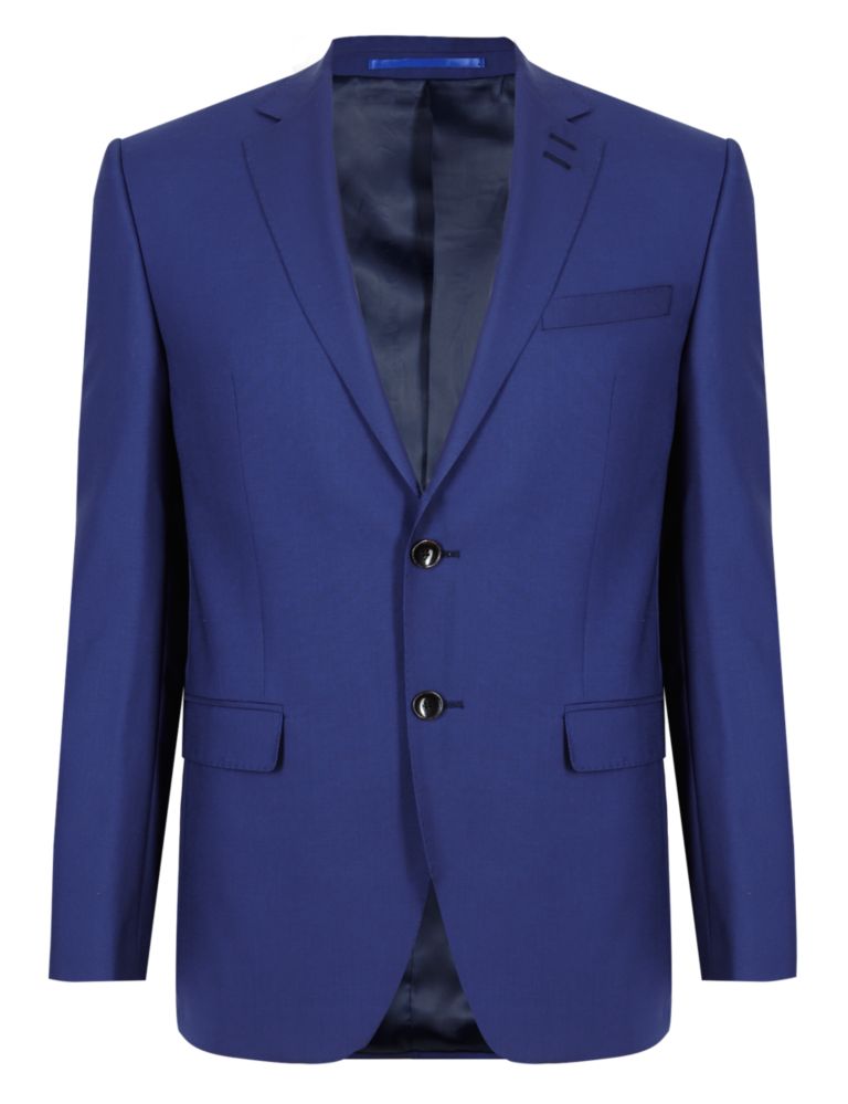 Blue Tailored Fit 2 Button Jacket 2 of 6