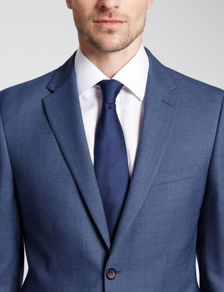 Blue Tailored Fit Jacket 7 of 7
