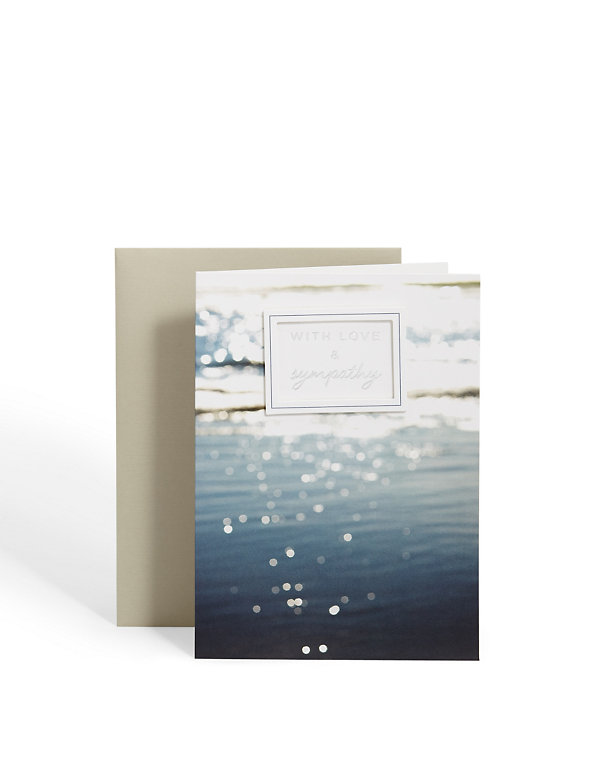 Blue water Background Sympathy Card Image 1 of 2