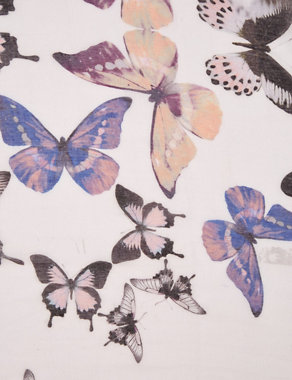 Blurred Butterfly Print Scarf Image 2 of 3