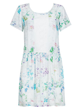 Blurred Floral Tunic Dress with Camisole Image 2 of 6