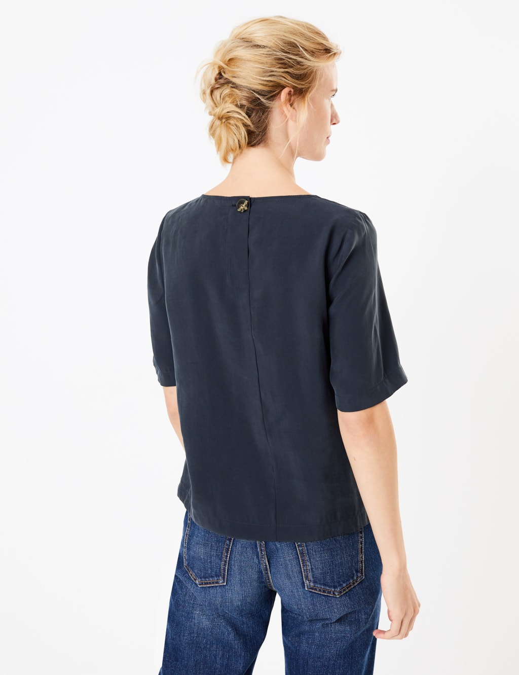 Boat Neck Short Sleeve Shell Top M&S Collection M&S