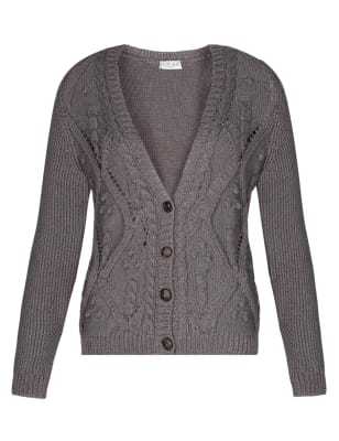 boxy wool cardigan