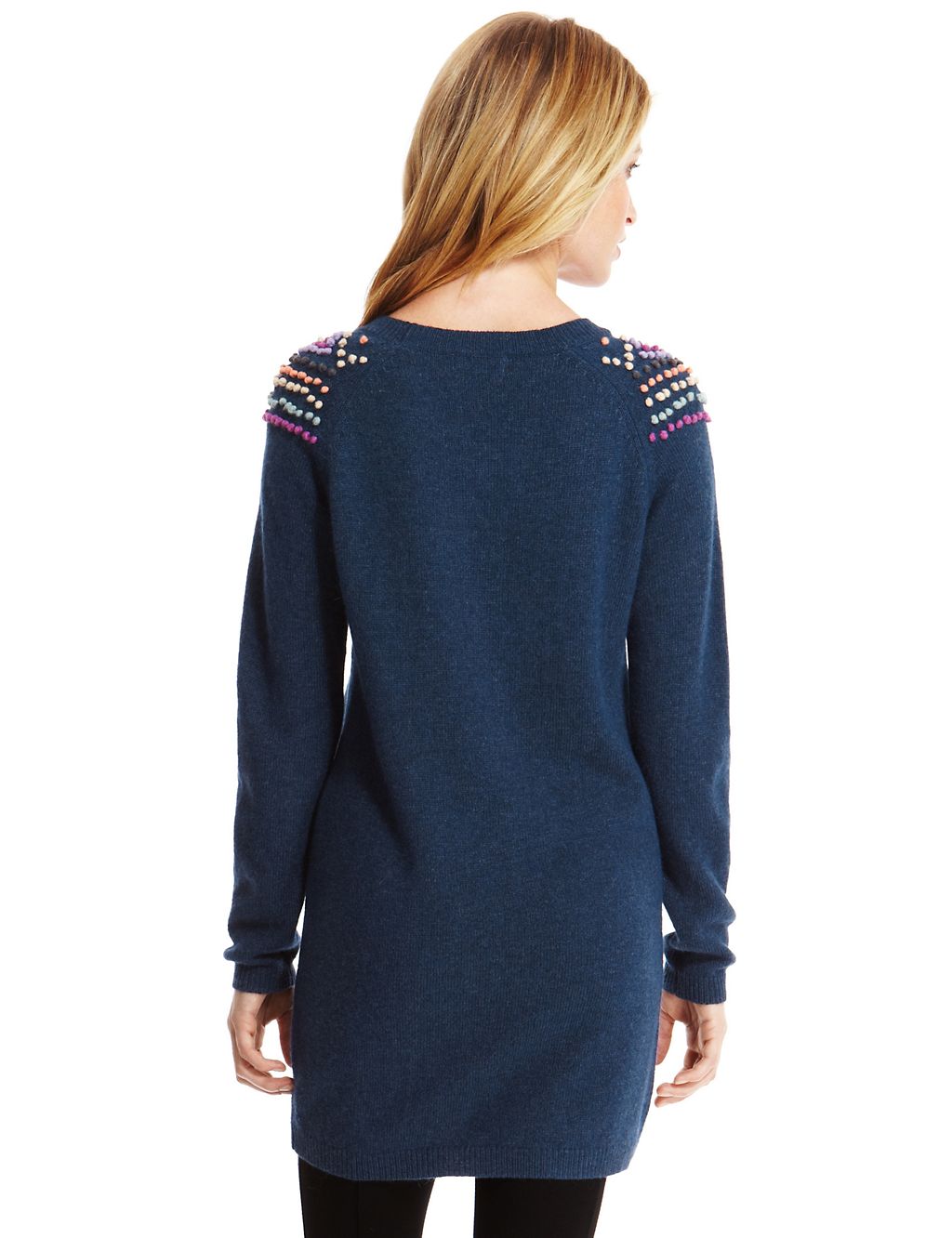 Bobble Neckline Knitted Tunic with Wool 4 of 5