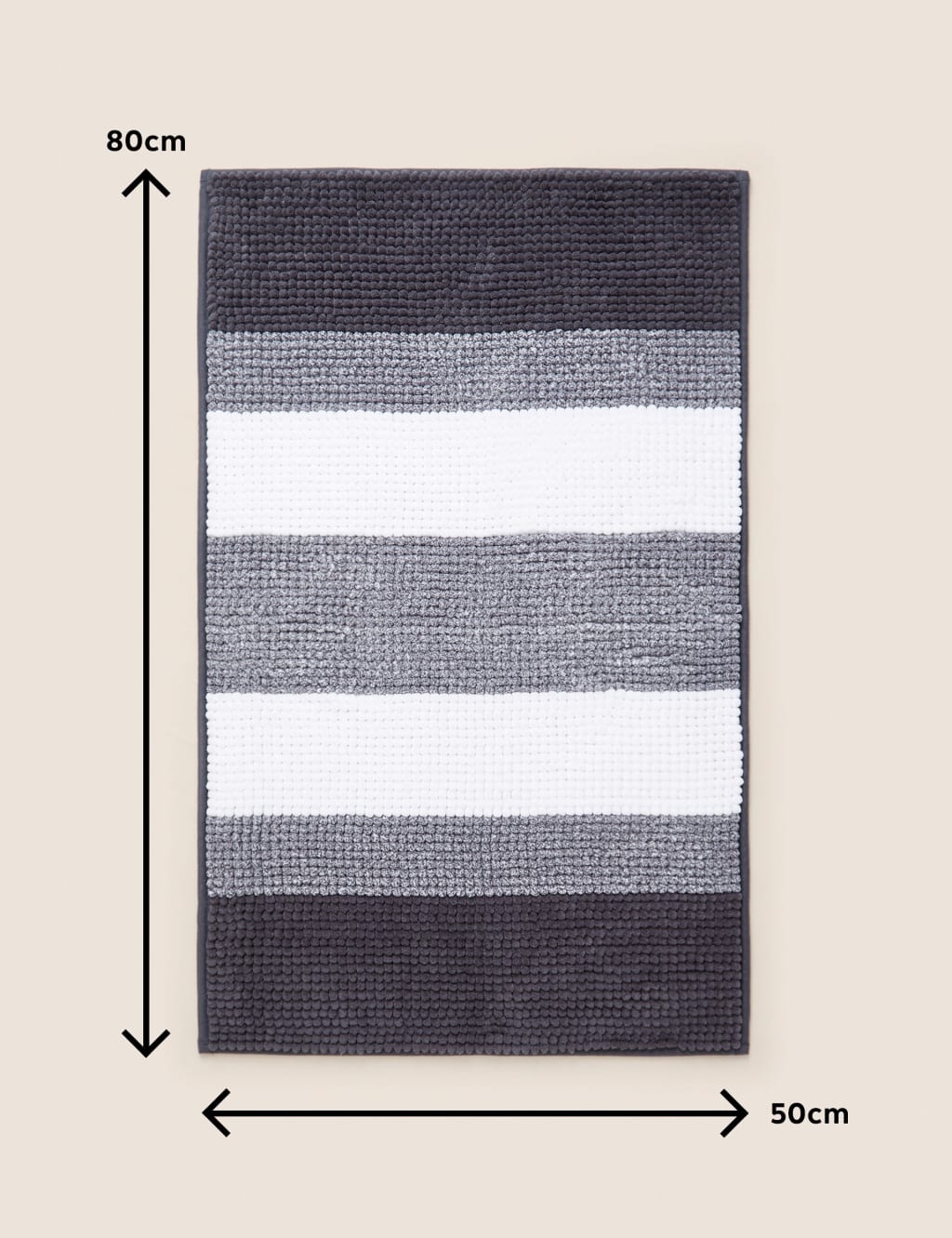 Bobble Striped Bath Mat | M&S Collection | M&S