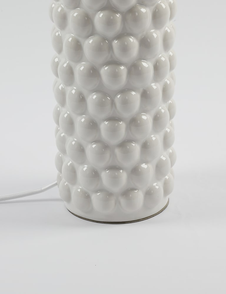White bobble outlet lamp