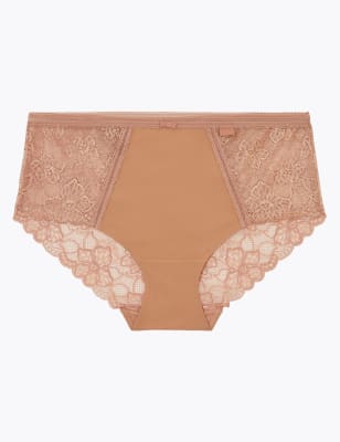 Lace High Rise Midi Knickers, M&S Collection