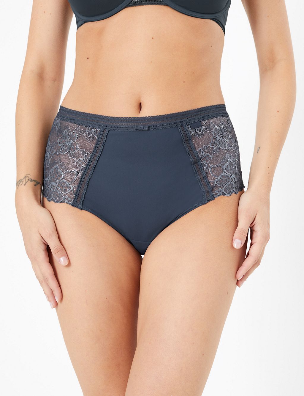 Body™ Lace Sparkle Midi Knickers 1 of 5