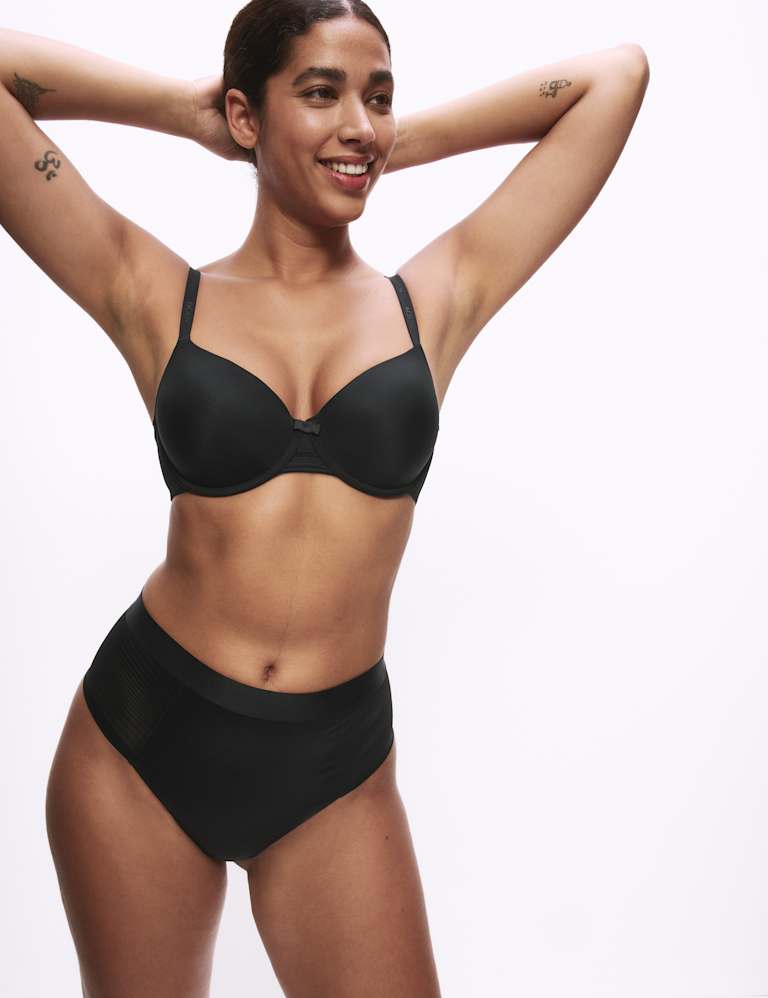 Buy Bye Bra Black Invisible Mid Waist Thong from the Laura Ashley online  shop