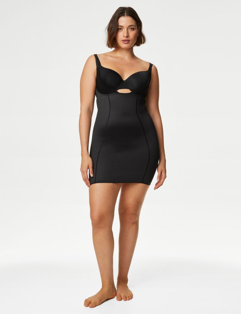 Women Strapless Control Slip Full Body Shaper Shapewear Mini Dress