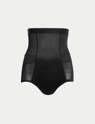 Spencer Women's Thong Shapewear High Waist Cincher Body Shaper Tummy  Control Panties Slimming Briefs M/L,Black 