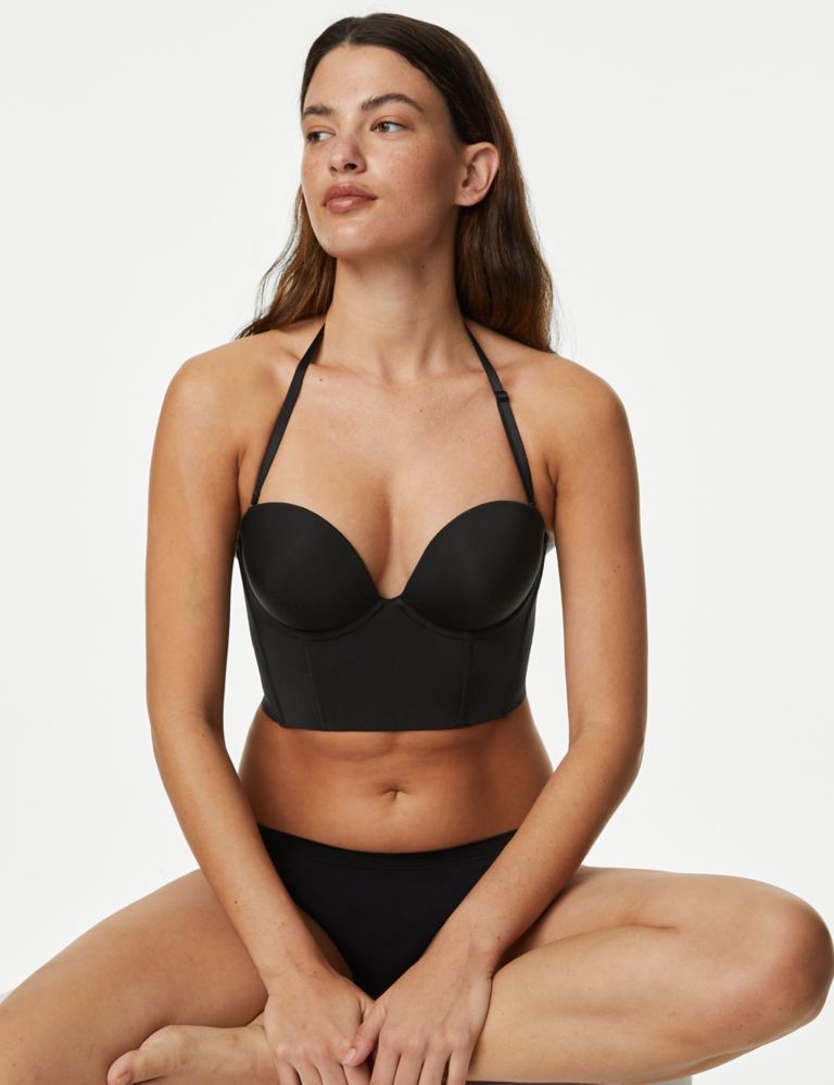 Body Make Up Wired Push Up Bra With Detachable Straps in Black