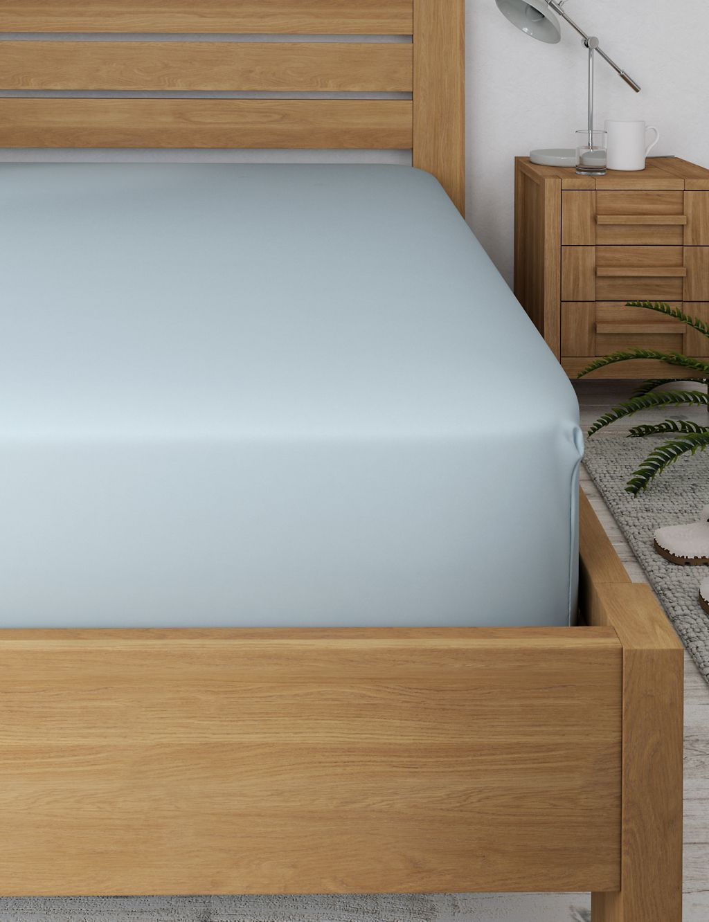 Body Sensor™ Pure Cotton Extra Deep Fitted Sheet 1 of 4