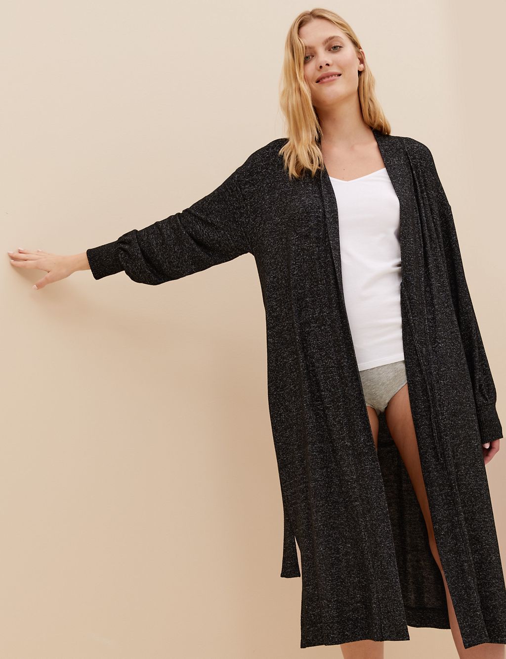 Body Soft™ Cosy Knit Long Dressing Gown 2 of 4