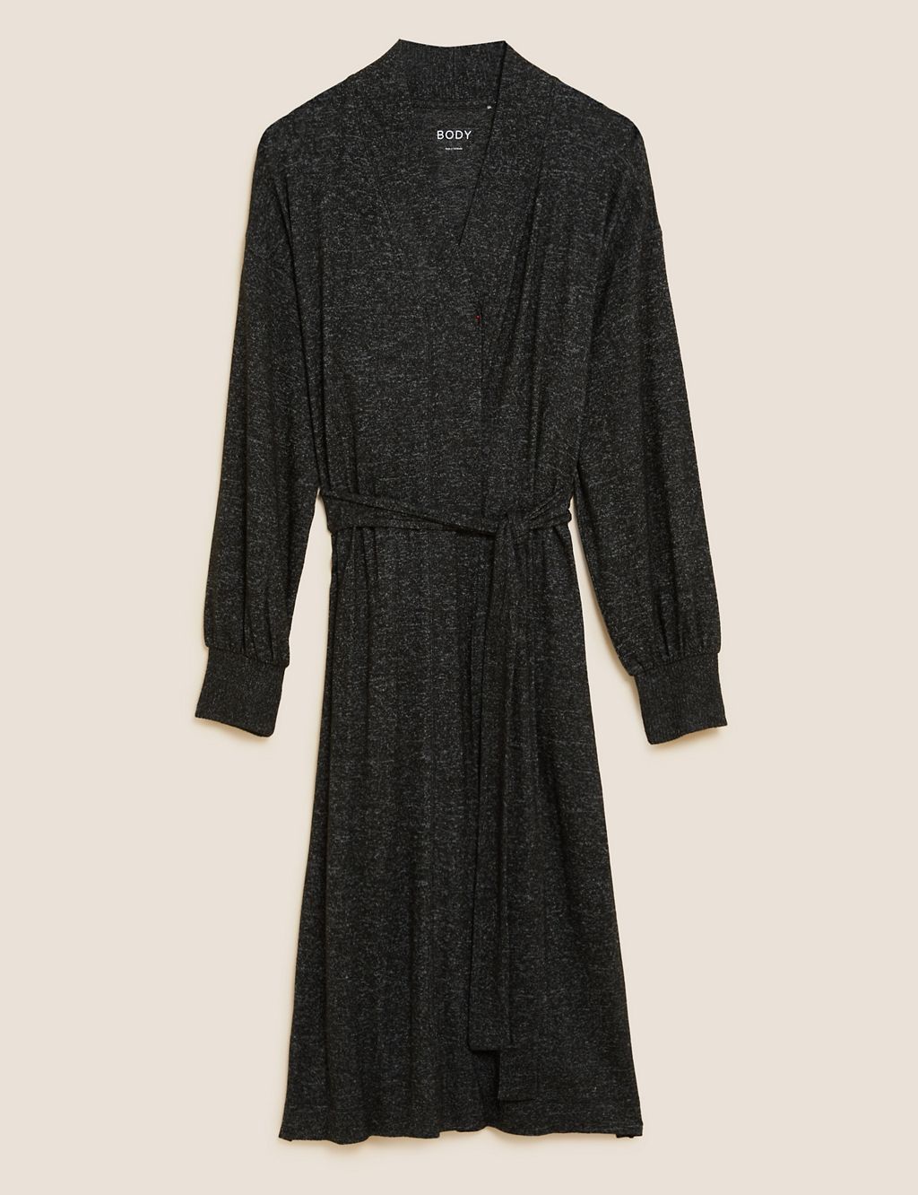 Body Soft™ Cosy Knit Long Dressing Gown 1 of 4