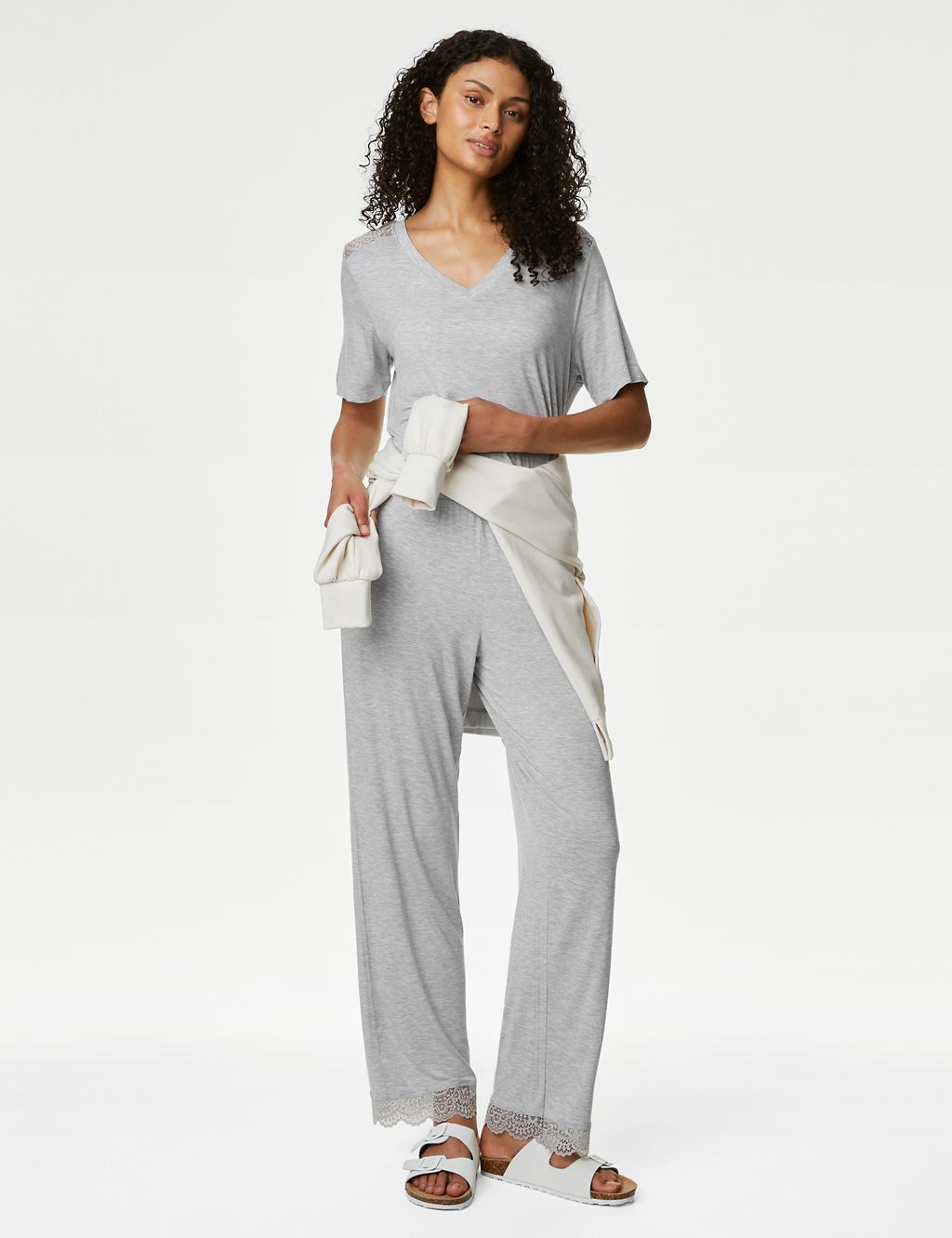 Body Soft™ Lace Detail Pyjama Top 2 of 5