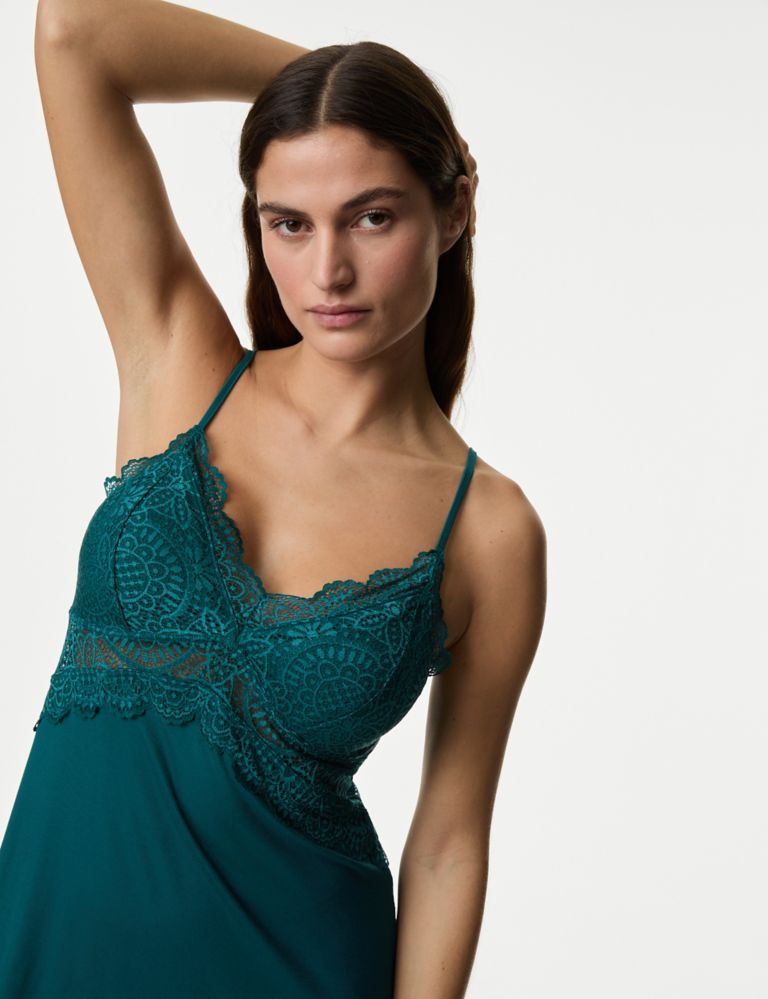 Body Soft™ Lace Trim Chemise 1 of 5