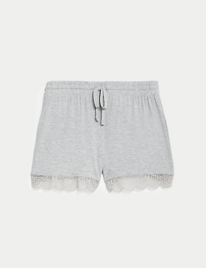 Body Soft™ Lace Trim Pyjama Shorts Image 2 of 5
