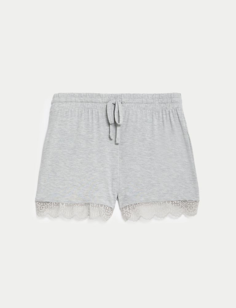 Body Soft™ Lace Trim Pyjama Shorts 2 of 5