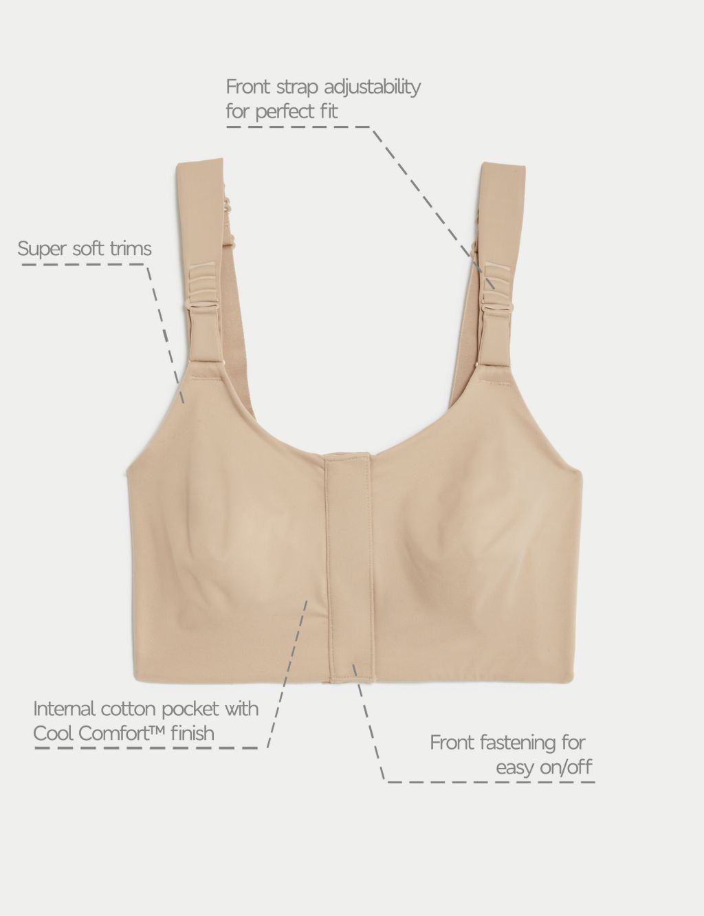 Body Soft™ Recovery Post Surgery Bra A-H 6 of 8