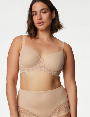 M&S BODY LIGHT AS AIR ‘BARELY THERE FEEL’ UNDERWIRED FULLCUP BRA ROSE  QUARTZ 40A
